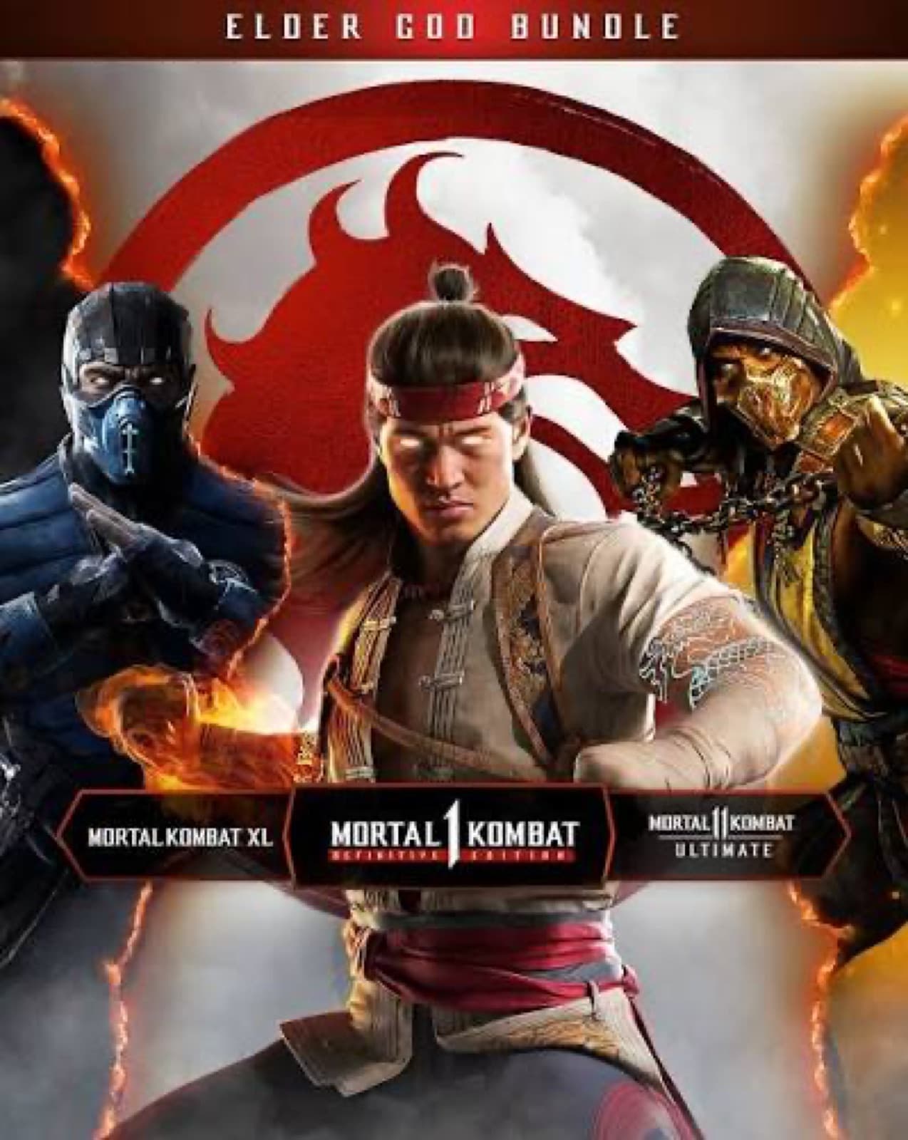 Mortal Kombat 1 (2023) and Mortal Kombat 11 cover art